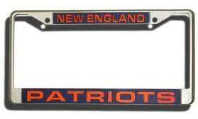  New England Patriots License Plate Frame Laser Cut Chrome -  ToylandEU™