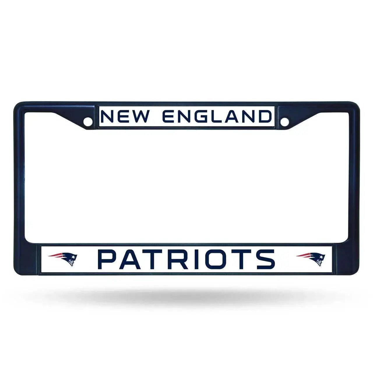  New England Patriots License Plate Frame Metal Navy -  ToylandEU™