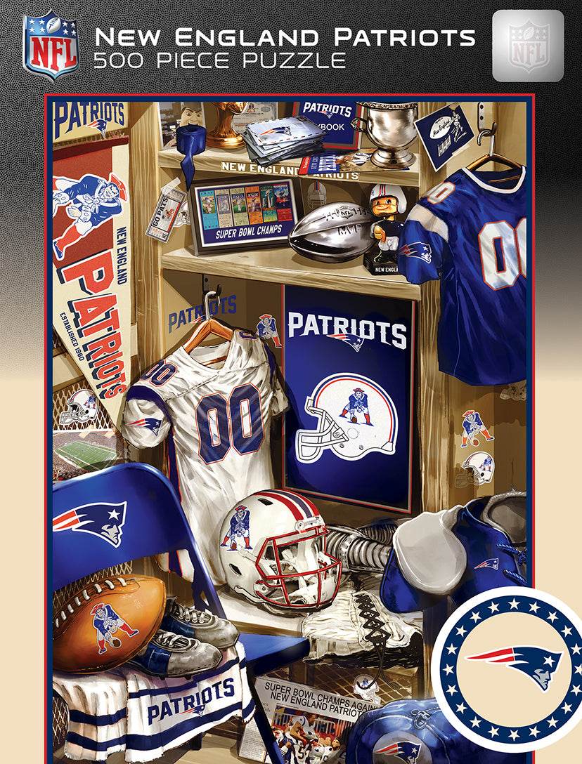 New England Patriots Locker Room Puzzle 500 Piece Set - ToylandEU