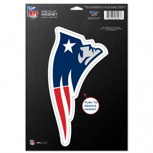 New England Patriots Magnet Die Cut Logo 6by9 Inches - ToylandEU