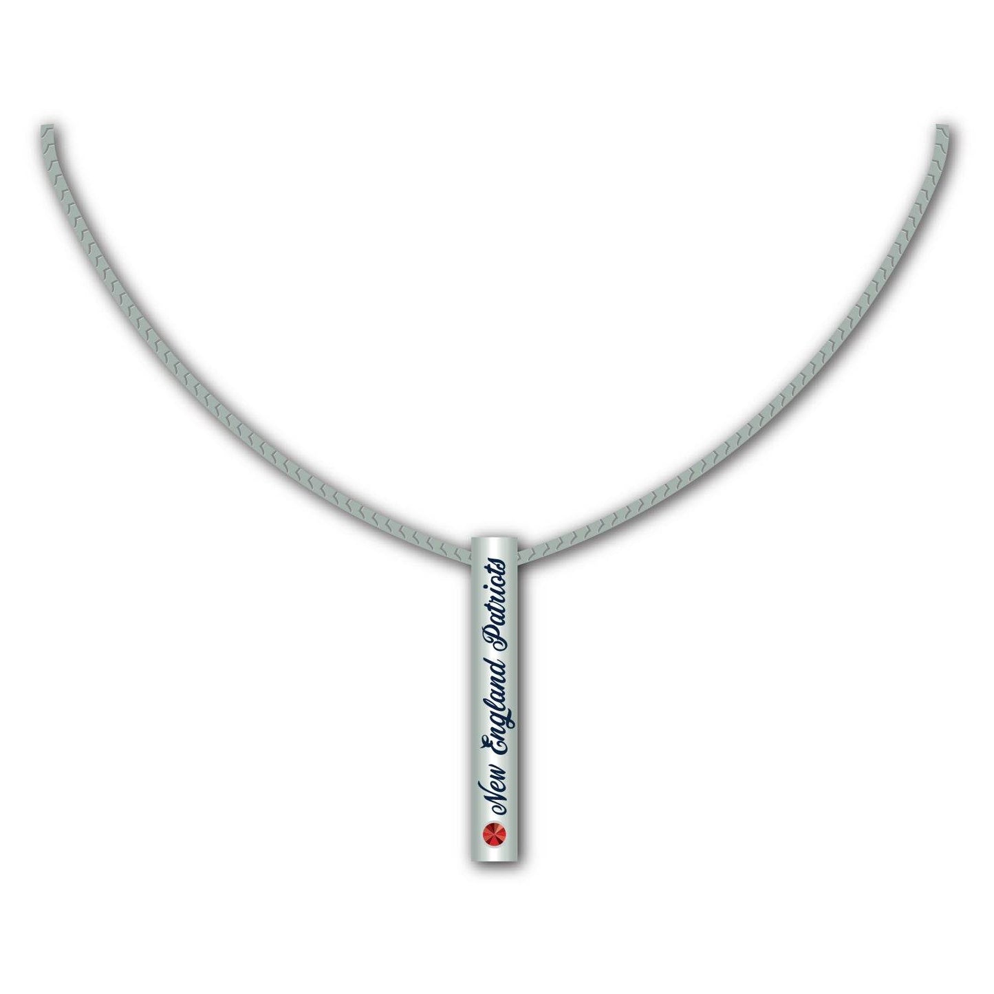 New England Patriots Necklace Silver Bar Pendant Gift - ToylandEU