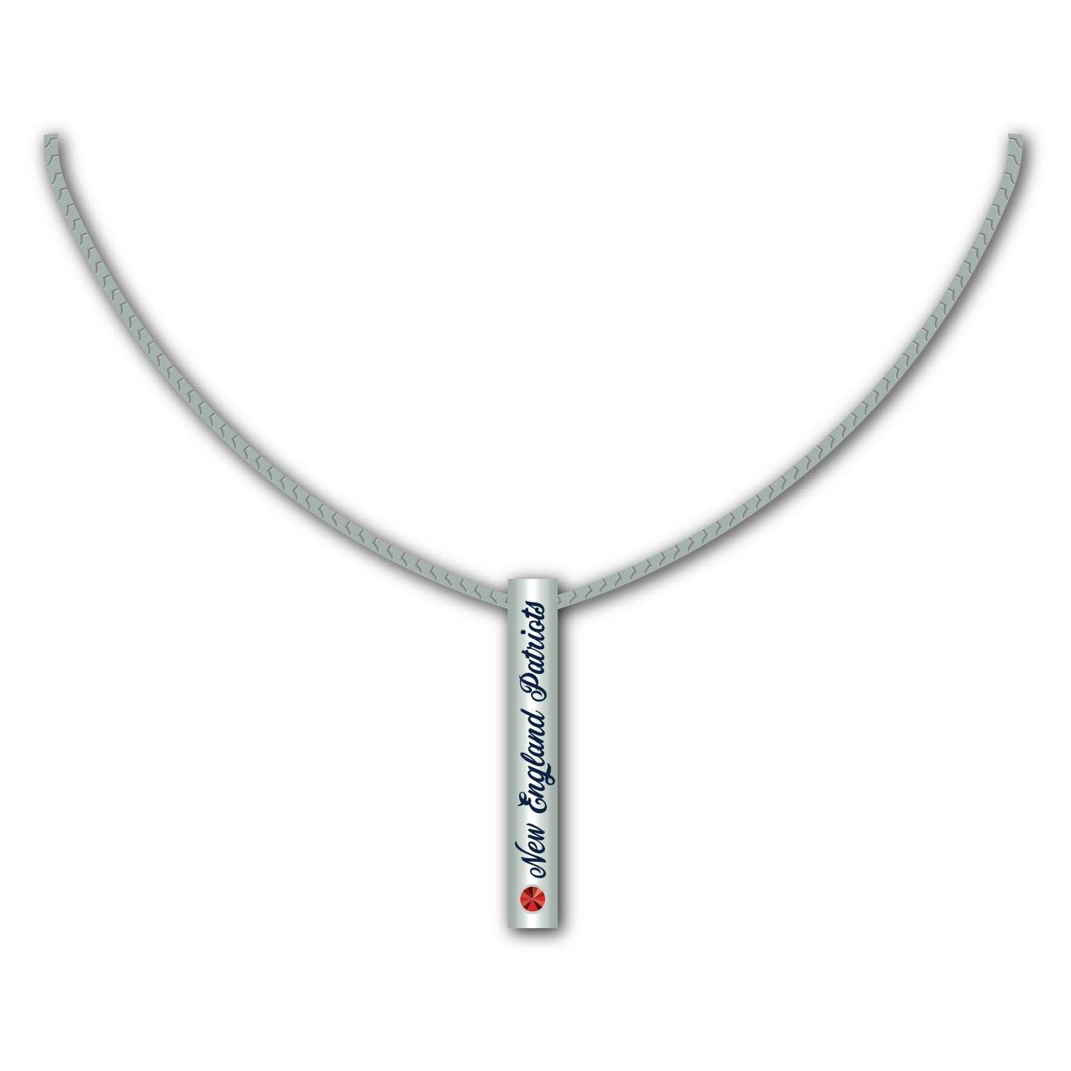 New England Patriots Necklace Silver Bar Pendant Gift - ToylandEU