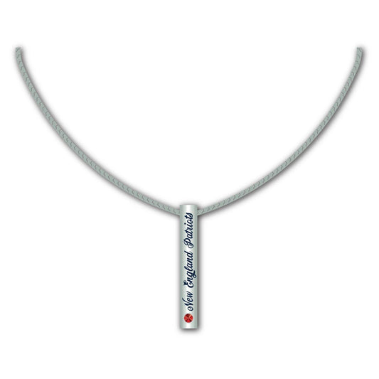 New England Patriots Necklace Silver Bar Pendant Gift - ToylandEU