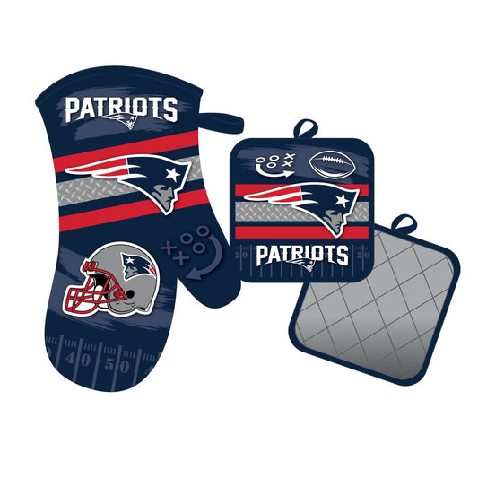 New England Patriots Oven Mitt and Pot Holder Set Official - ToylandEU