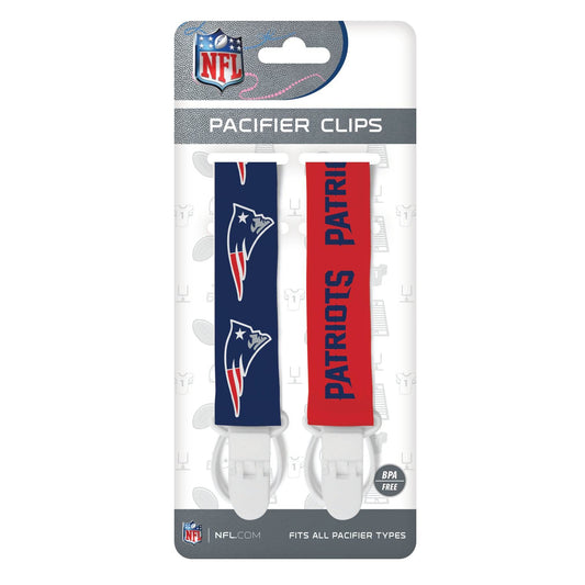 New England Patriots Pacifier Clips 2 Pack Baby Safe Grip - ToylandEU