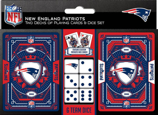 New England Patriots Playing Cards and Dice Set Official - ToylandEU