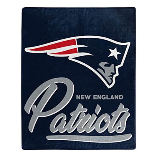 New England Patriots Raschel Blanket 50x60 Signature Design - ToylandEU