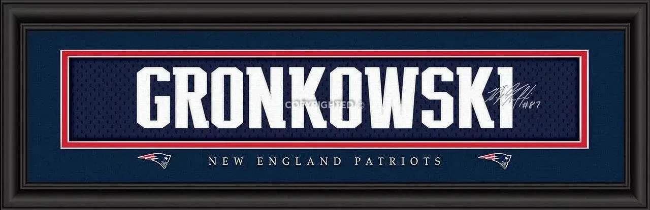 New England Patriots Rob Gronkowski Print 8x24 Framed - ToylandEU