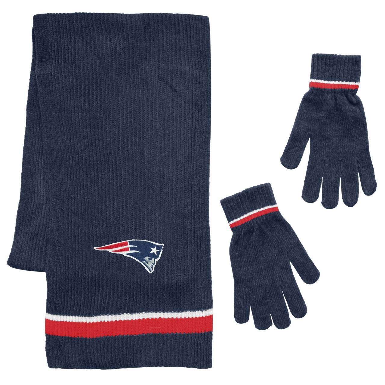 New England Patriots Scarf And Glove Gift Set Chenille - ToylandEU
