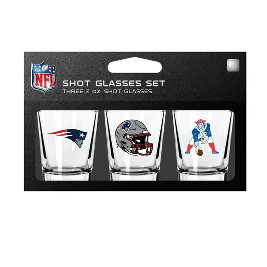  New England Patriots Shot Glass Set 3 Pack Dishwasher Safe -  ToylandEU™