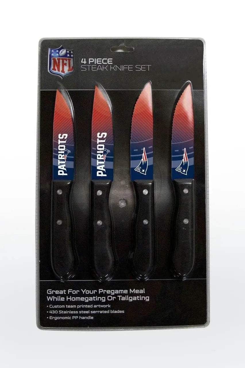  New England Patriots Stainless Steel Knife Set 4 Pack -  ToylandEU™