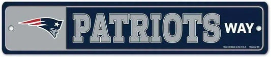  New England Patriots Street Sign 3.75X19 Plastic Durable -  ToylandEU™