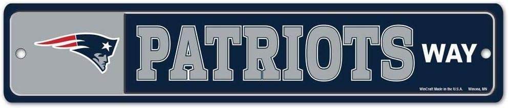 New England Patriots Street Sign 3.75X19 Plastic Durable - ToylandEU