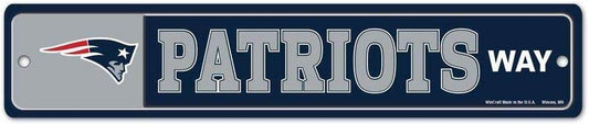 New England Patriots Street Sign 3.75X19 Plastic Durable - ToylandEU