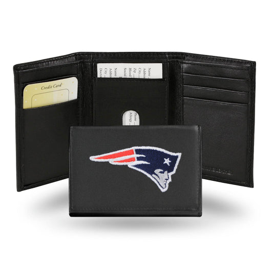 New England Patriots Wallet Trifold Leather Embroidered - ToylandEU