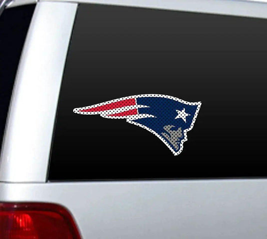  New England Patriots Window Film 12 Inch Die Cut CO -  ToylandEU™