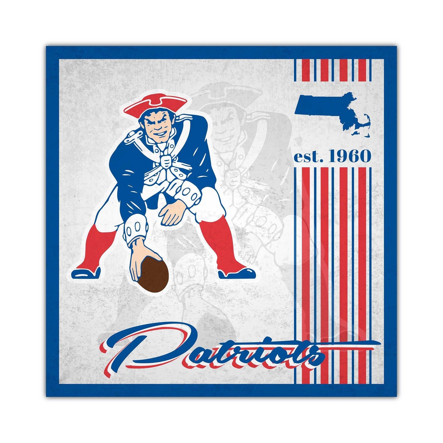 New England Patriots Wood Sign 10x10 Album Decor For Home - ToylandEU
