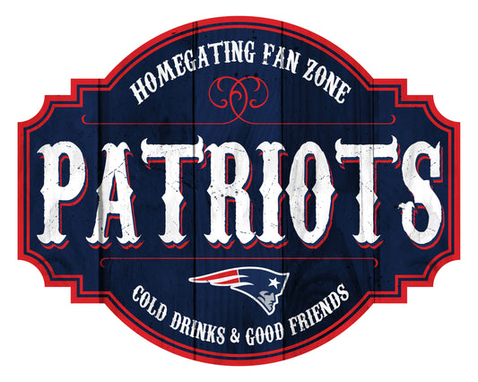 New England Patriots Wood Sign 12 Inch Homegating Tavern - ToylandEU