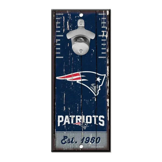  New England Patriots Wood Sign 5x11 Retro Bottle Opener -  ToylandEU™