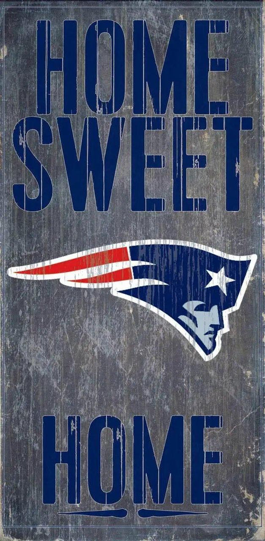  New England Patriots Wood Sign Home Sweet Home 6x12 Inches -  ToylandEU™