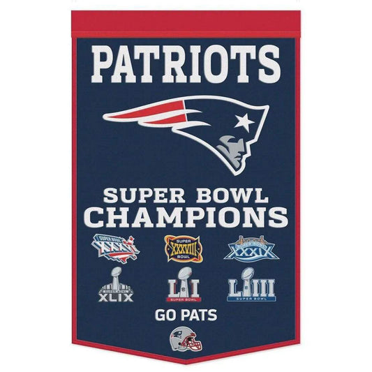  New England Patriots Wool Banner 24x38 Dynasty Champ Design -  ToylandEU™
