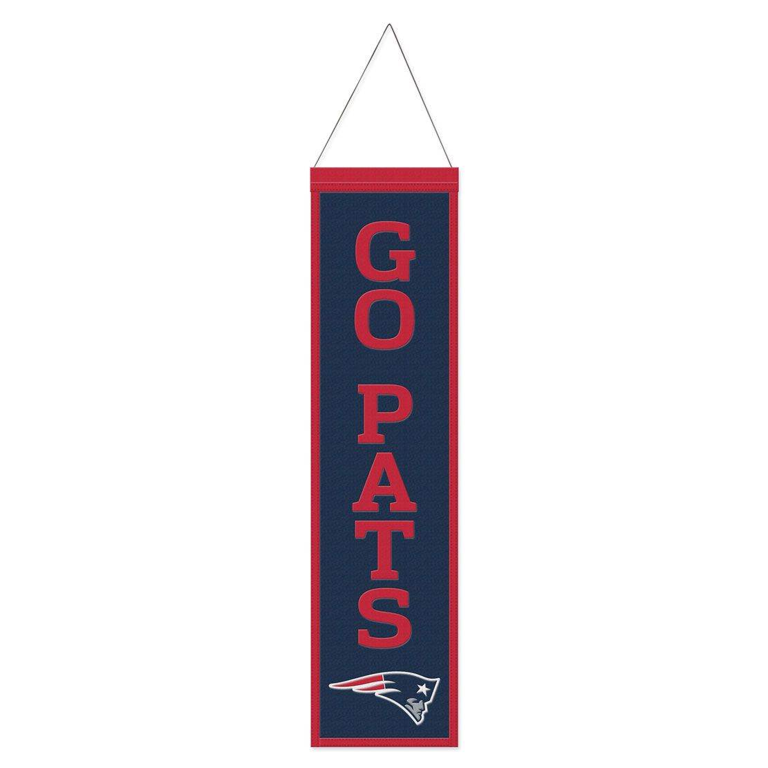 New England Patriots Wool Banner 8x32 Heritage Slogan - ToylandEU