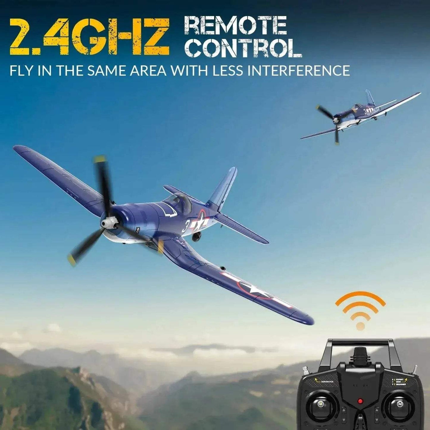 New F4U Corsair RC Plane 2.4Ghz 4CH Aerobatic Aircraft - ToylandEU