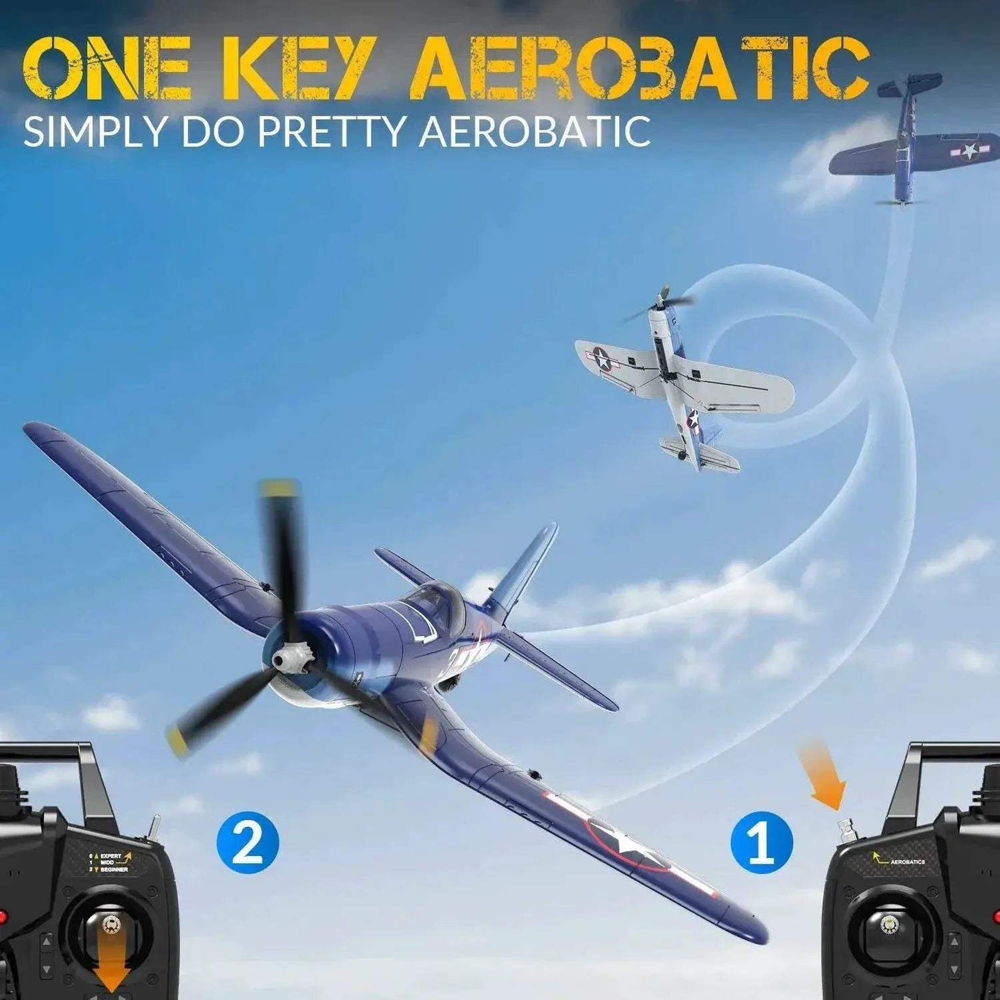 New F4U Corsair RC Plane 2.4Ghz 4CH Aerobatic Aircraft - ToylandEU