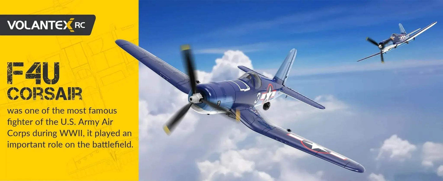 New F4U Corsair RC Plane 2.4Ghz 4CH Aerobatic Aircraft - ToylandEU