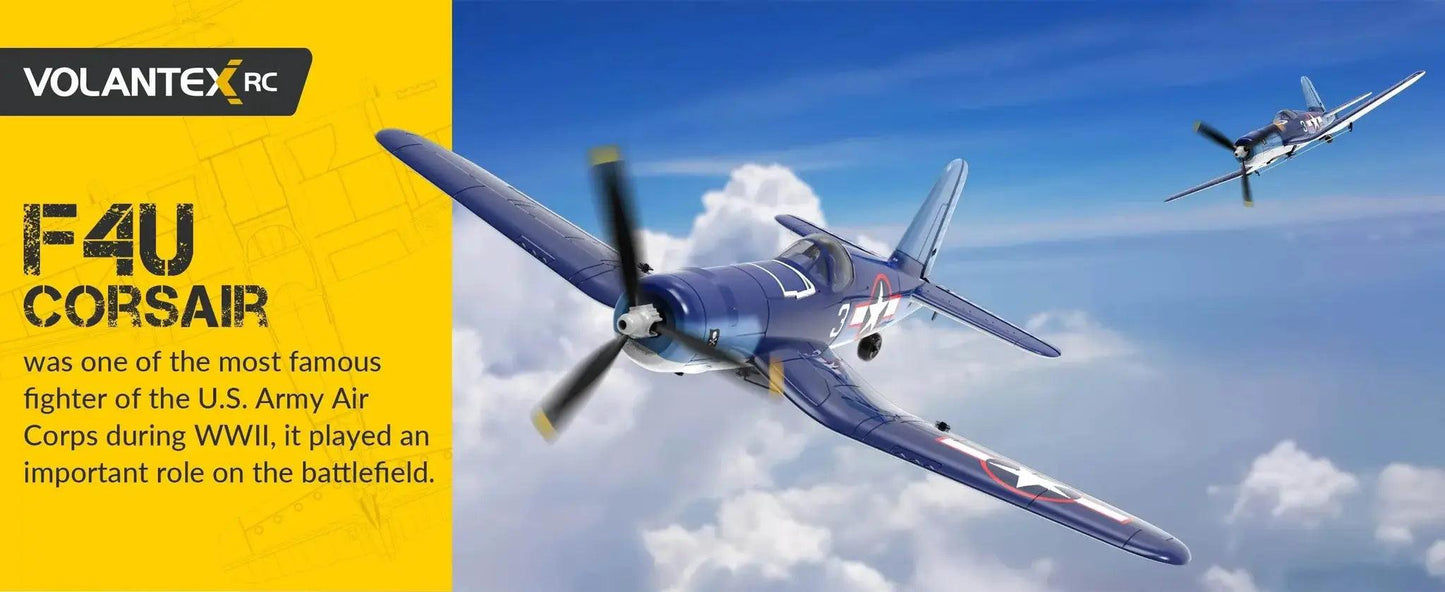  New F4U Corsair RC Plane 400mm Wingspan RTF Toy -  ToylandEU™