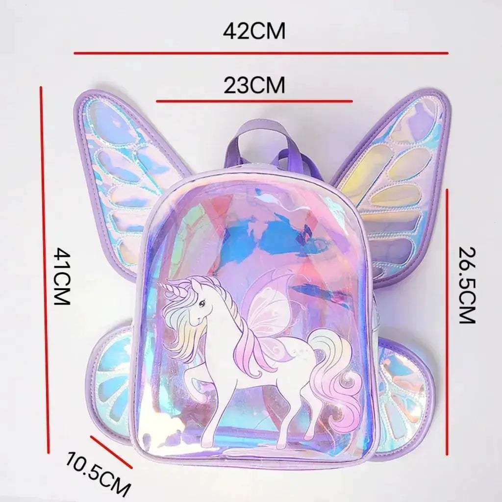 New Fashion Butterfly Wings Transparent TPU Backpack For Girls - ToylandEU