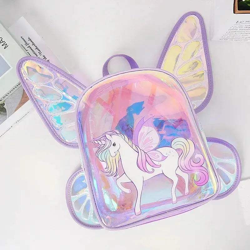 New Fashion Butterfly Wings Transparent TPU Backpack For Girls - ToylandEU