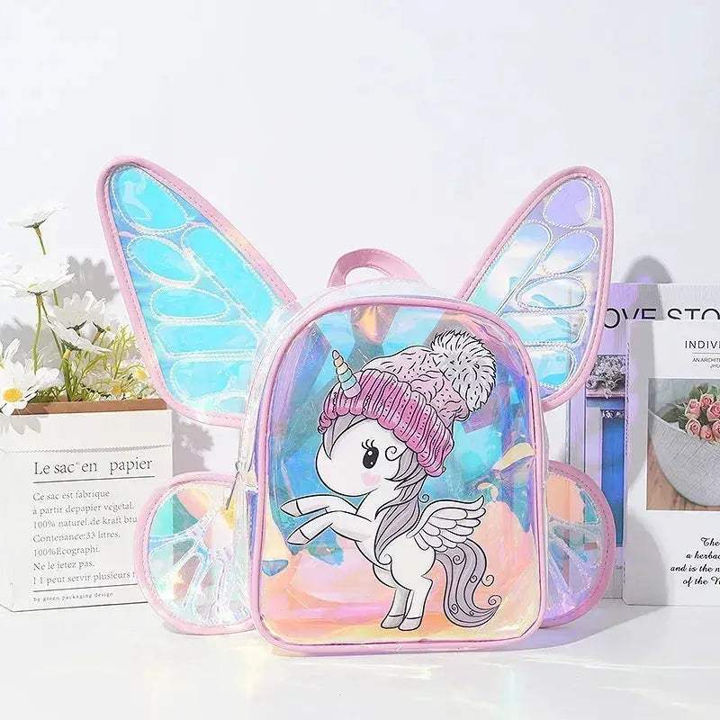 New Fashion Butterfly Wings Transparent TPU Backpack For Girls - ToylandEU