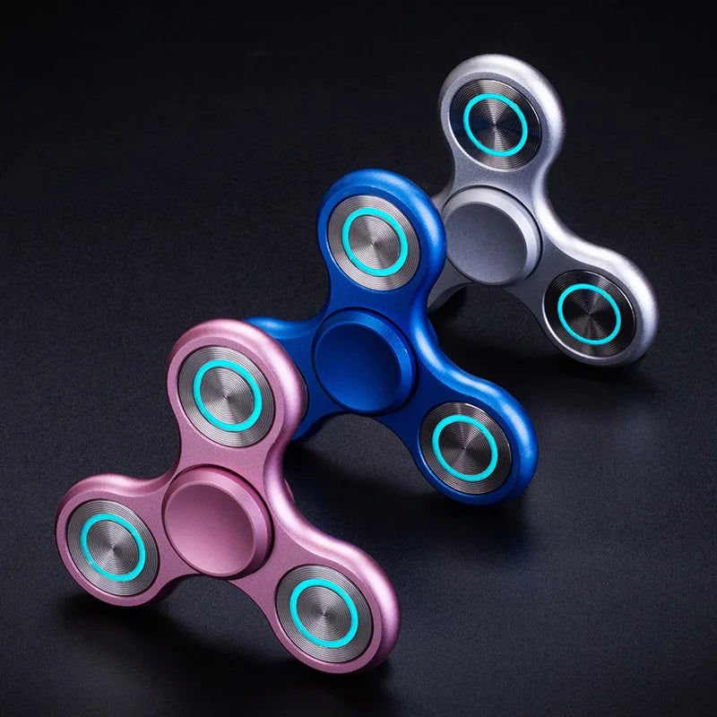 New Fidget Spinner Luminous Aluminum Alloy Triangular Hand Spinner For Adult EDC Desk Toy - ToylandEU