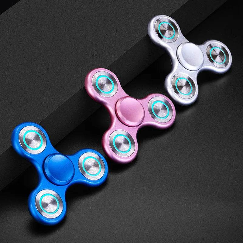 New Fidget Spinner Luminous Aluminum Alloy Triangular Hand Spinner For Adult EDC Desk Toy - ToylandEU