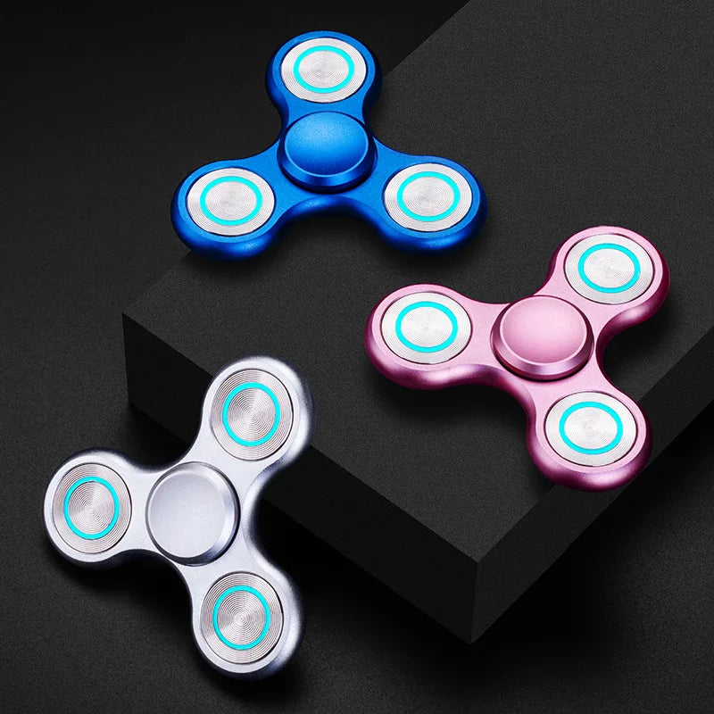 New Fidget Spinner Luminous Aluminum Alloy Triangular Hand Spinner For Adult EDC Desk Toy - ToylandEU