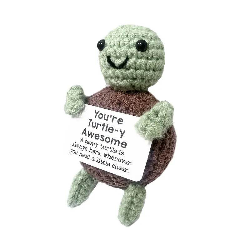 New Handmade Knitted Positive Energy Panda Doll Home Decor - ToylandEU