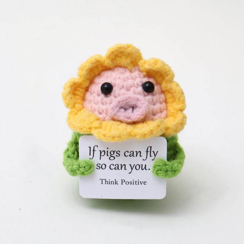 New Handmade Knitted Positive Energy Panda Doll Home Decor - ToylandEU