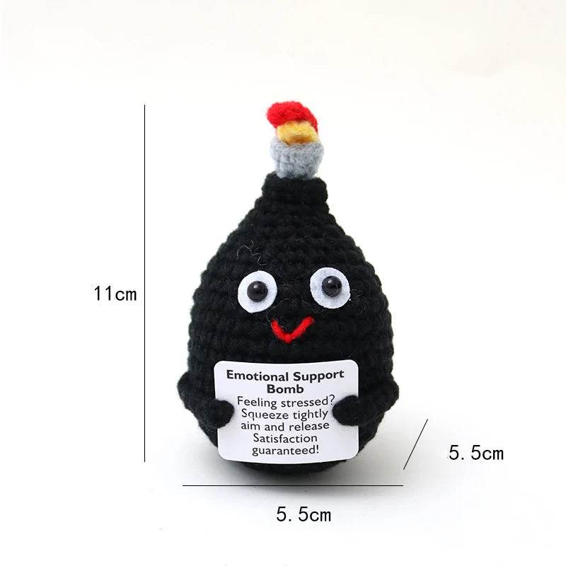 New Handmade Knitted Positive Energy Panda Doll Home Decor - ToylandEU