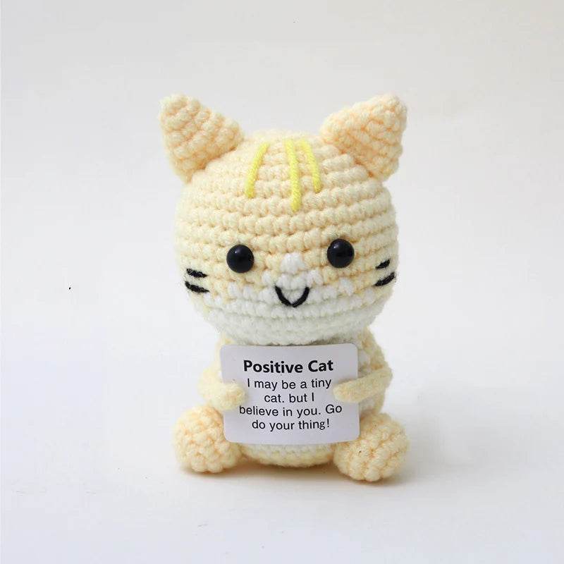 New Handmade Knitted Positive Energy Panda Doll Home Decor - ToylandEU