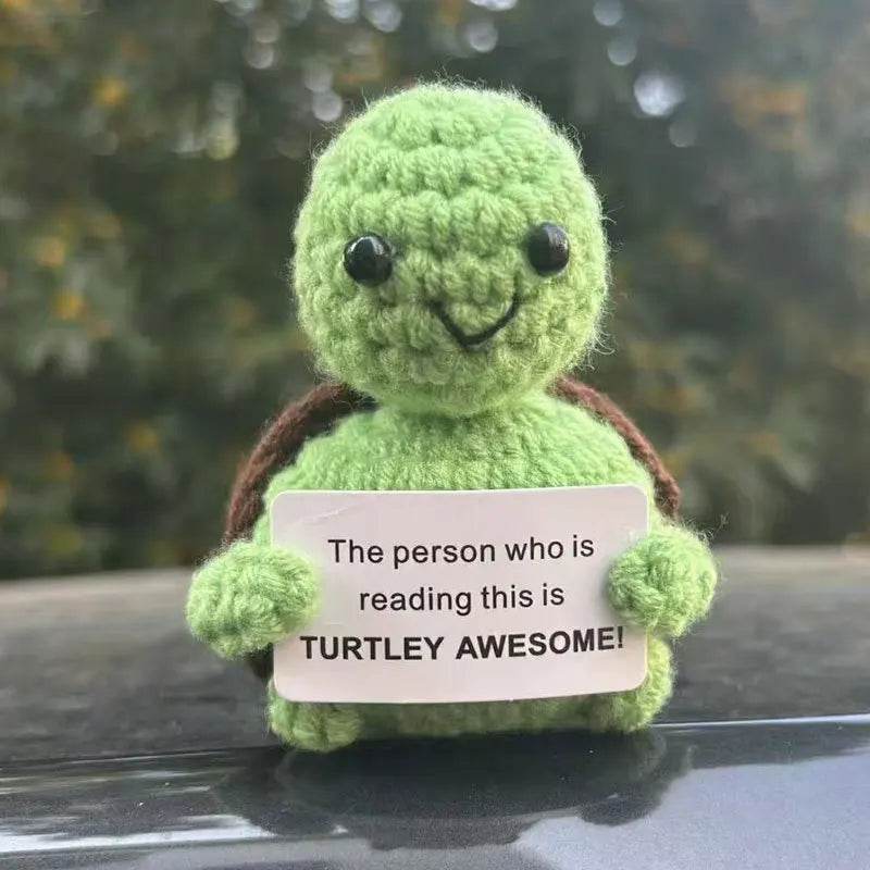 New Handmade Knitted Positive Energy Panda Doll Home Decor - ToylandEU