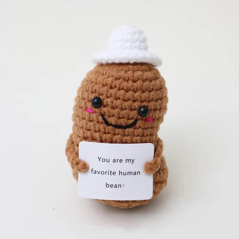 New Handmade Knitted Positive Energy Panda Doll Home Decor - ToylandEU