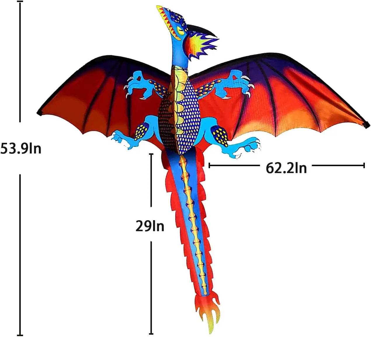 New High Quality Classical Dragon Kite 140cm x 120cm - ToylandEU