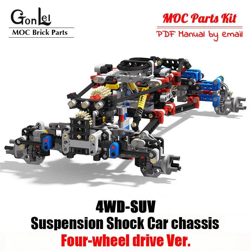 New High-Tech 4WD Off-Road Suspension System MOC Kits Building Bricks MOC - ToylandEU