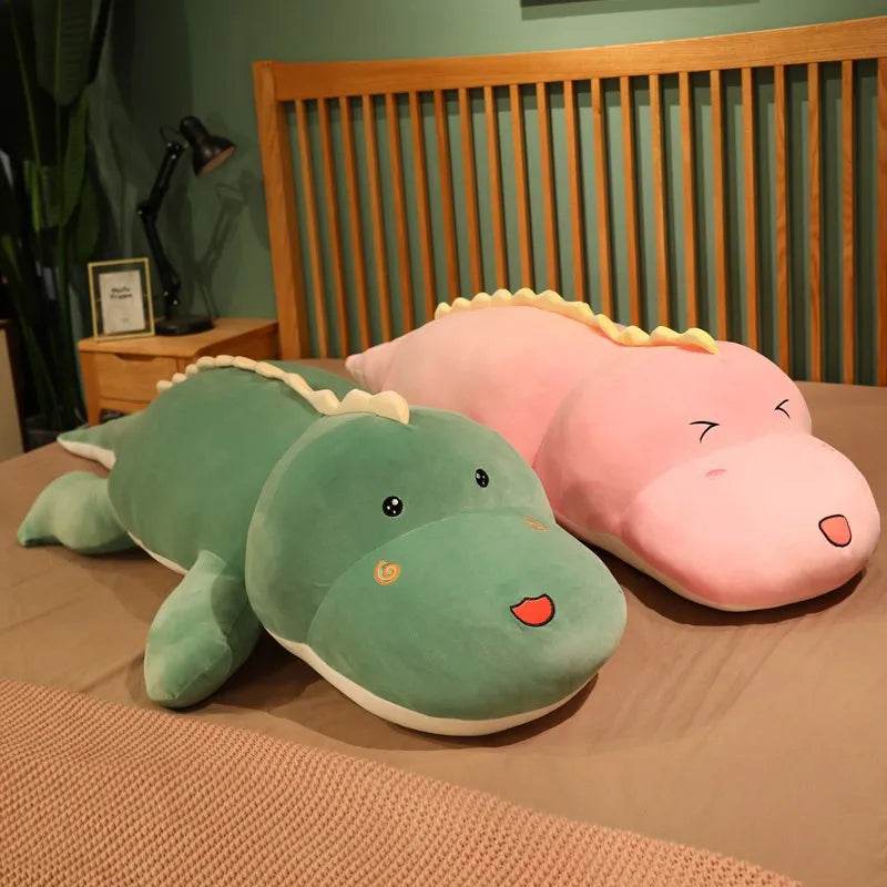 New Huggable Big Long Cute Dinosaur Plush Toy Soft Cartoon Crocodile Doll Girlfriend Pillow - ToylandEU