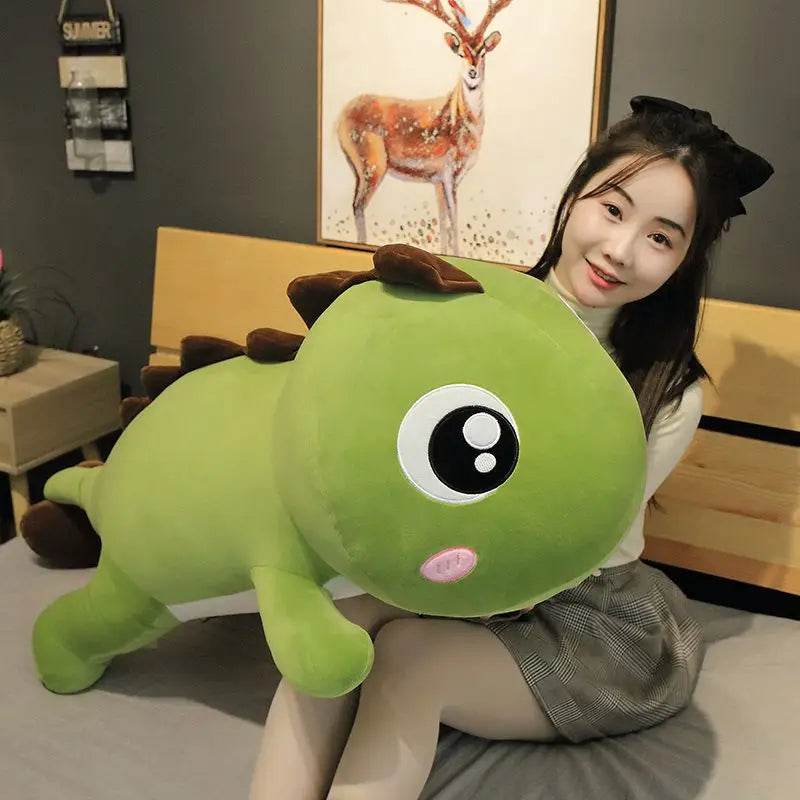 New Huggable Big Long Cute Dinosaur Plush Toy Soft Cartoon Crocodile Doll Girlfriend Pillow - ToylandEU