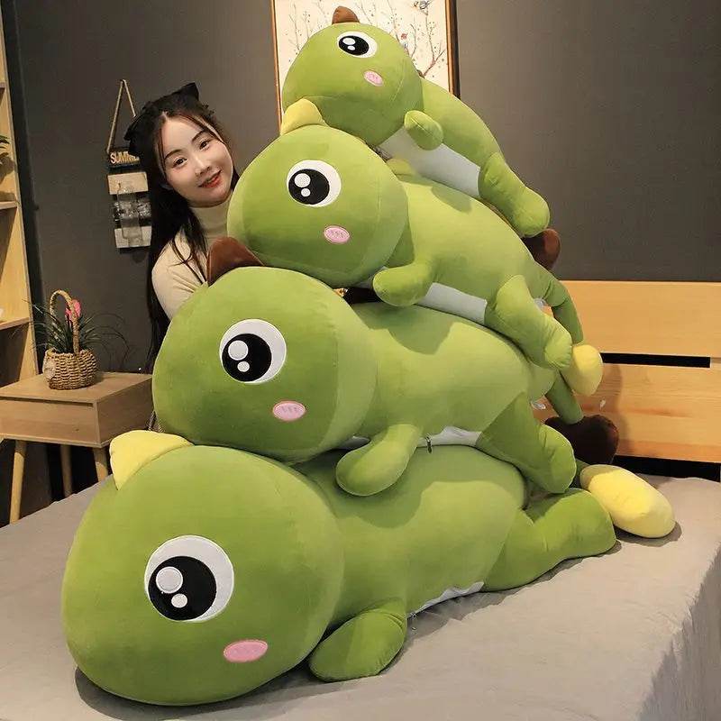 New Huggable Big Long Cute Dinosaur Plush Toy Soft Cartoon Crocodile Doll Girlfriend Pillow - ToylandEU
