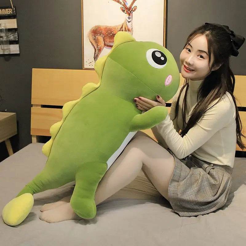 New Huggable Big Long Cute Dinosaur Plush Toy Soft Cartoon Crocodile Doll Girlfriend Pillow - ToylandEU