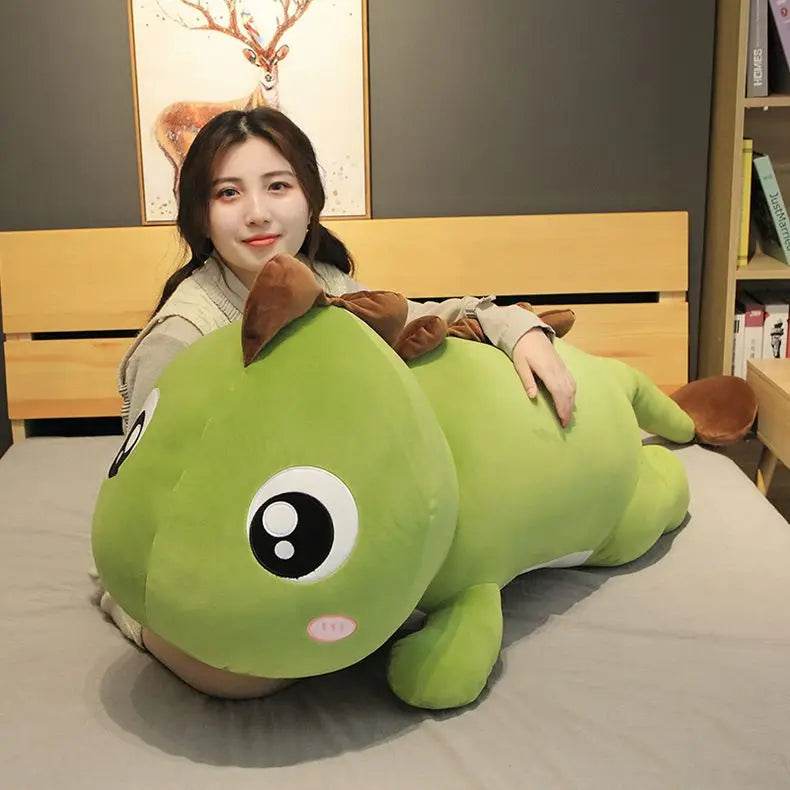 New Huggable Big Long Cute Dinosaur Plush Toy Soft Cartoon Crocodile Doll Girlfriend Pillow - ToylandEU