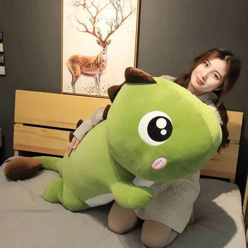 New Huggable Big Long Cute Dinosaur Plush Toy Soft Cartoon Crocodile Doll Girlfriend Pillow - ToylandEU